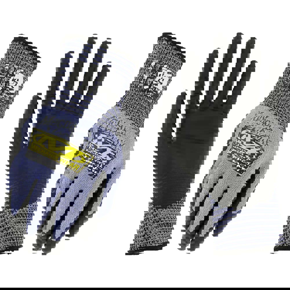 Cut & Abrasion-Resistant Gloves: Size M, ANSI Cut A5, Urethane, HPPE